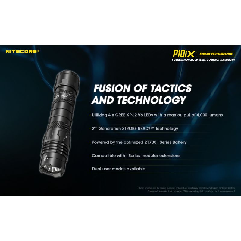 Nitecore P10iX LED svítilna 4000 lumenů – Výkonná outdoorová taktická svítilna, spolehlivá!