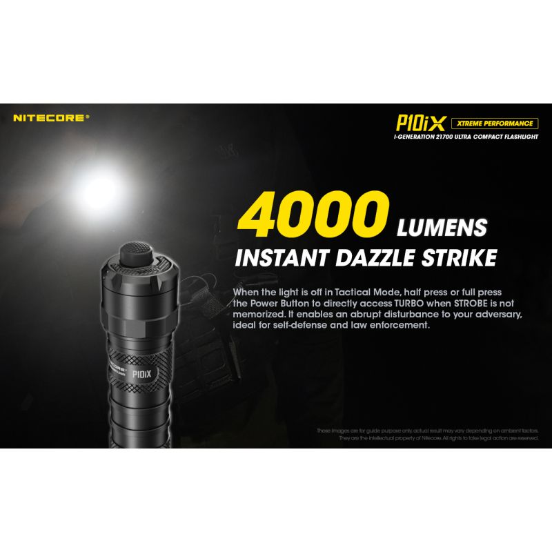 Nitecore P10iX LED svítilna 4000 lumenů – Výkonná outdoorová taktická svítilna, spolehlivá!