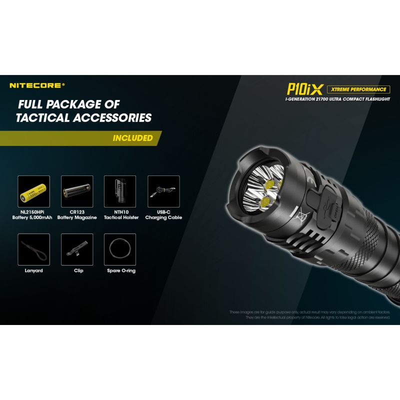 Nitecore P10iX LED svítilna 4000 lumenů – Výkonná outdoorová taktická svítilna, spolehlivá!