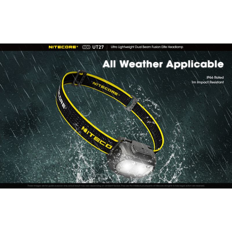 Nitecore UT27 Přední Světlomet 520 Lumenů, Duální LED XP-G3 S3 – Ideální pro Treking a Kempování