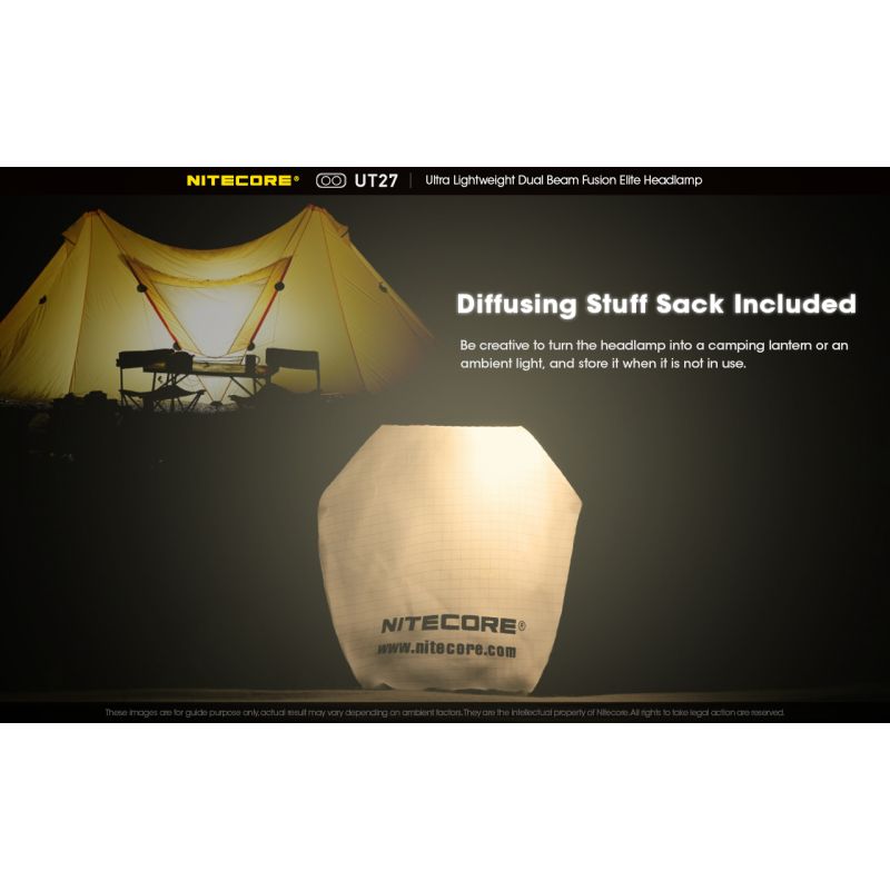 Nitecore UT27 Přední Světlomet 520 Lumenů, Duální LED XP-G3 S3 – Ideální pro Treking a Kempování