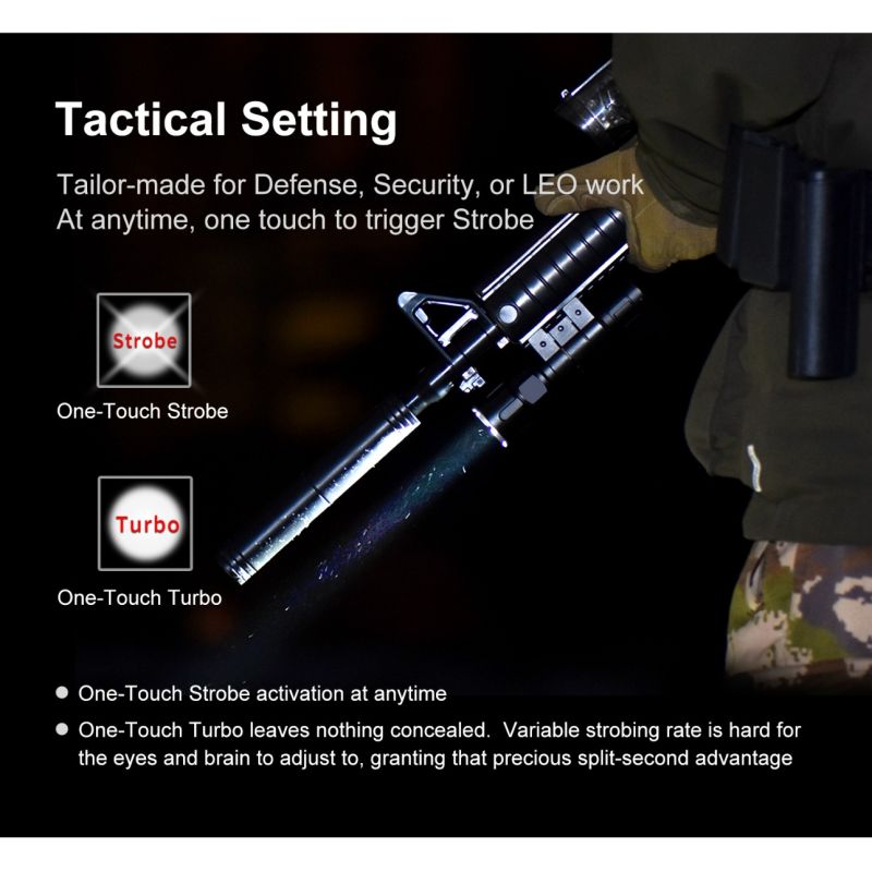 Klarus XT11GT PRO V2.0 taktická outdoor svítilna 3300lm | USB-C rychlé dobíjení, vodotěsná (48 znaků)