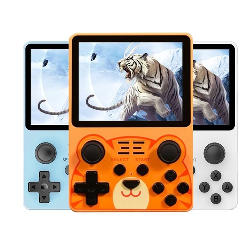 POWKIDDY RGB20S ultra kompaktní ruční herní konzole s 3,5 palcovým 4:3 IPS pro retro hraní a dětské dárky
