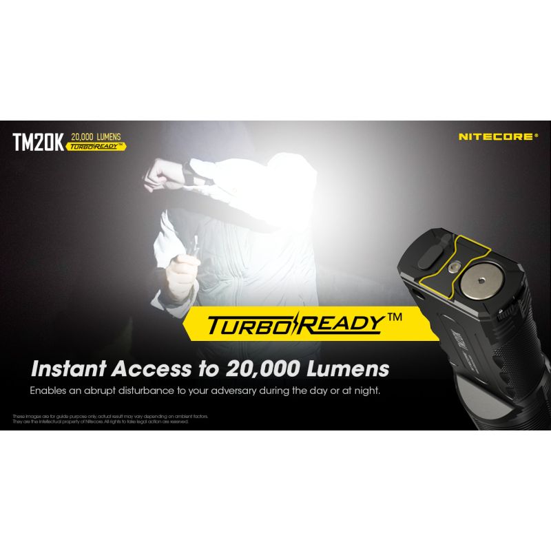 Nitecore TM20K LED svítilna 20000 lumenů USB-C dobíjecí – Outdoorová, Vysoce Výkonná, Nouzová Svítilna