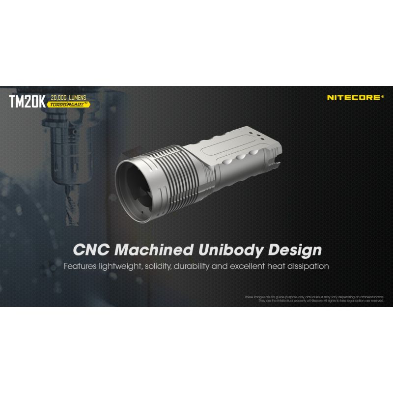 Nitecore TM20K LED svítilna 20000 lumenů USB-C dobíjecí – Outdoorová, Vysoce Výkonná, Nouzová Svítilna