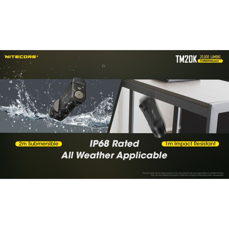 Nitecore TM20K LED svítilna 20000 lumenů USB-C dobíjecí – Outdoorová, Vysoce Výkonná, Nouzová Svítilna
