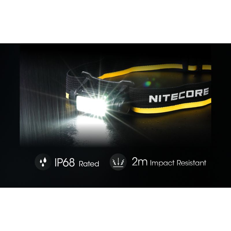 NITECORE NU43 Dobíjecí Čelovka 1400lm – Venkovní Kempování, Turistika, Rybaření – Bílá/Červená Svítilna, 3400mAh, Dlouhá Výdrž, Odolná