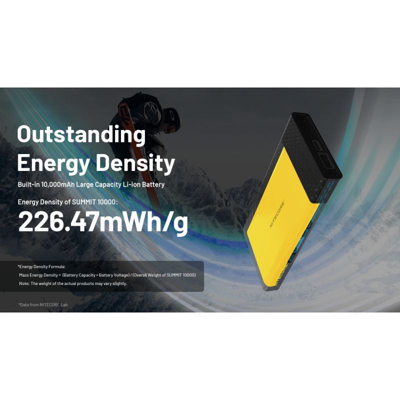 Nitecore Summit 10000 Outdoorová powerbanka do -40°C vyhřívání PD/QC 20W USB-C lehká a odolná IPX5