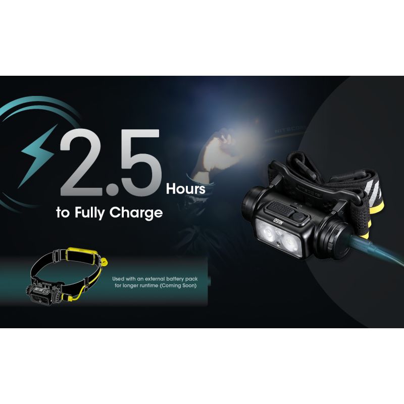 Nitecore NU50 1400 lumenů LED Čelovka – Lehká, Dobíjecí, Spolehlivá pro Outdoor i Cyklistiku