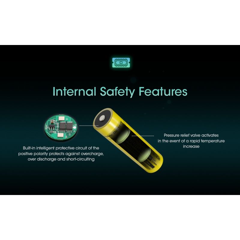 Nitecore NL1836 3600mAh Li-ion dobíjecí baterie pro svítilnu/čelovku, chráněná 3.6V