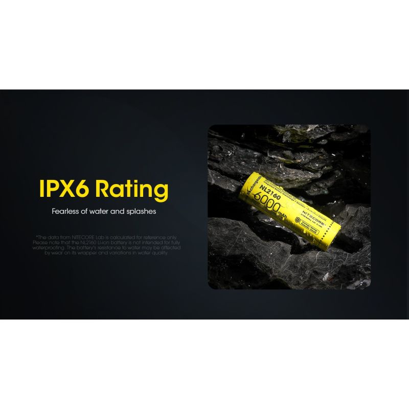 NITECORE NL2160 Dobíjecí Baterie 21700, 6000mAh Li-ion – Vysoká Kapacita, Bezpečnost pro Elektroniku!