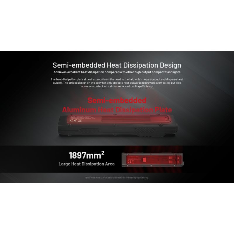 NITECORE EDC27 UHi Výkonná 3100lm Kompaktní USB-C Dobíjecí Svítilna – Ideální pro Venkovní Vybavení/EDC