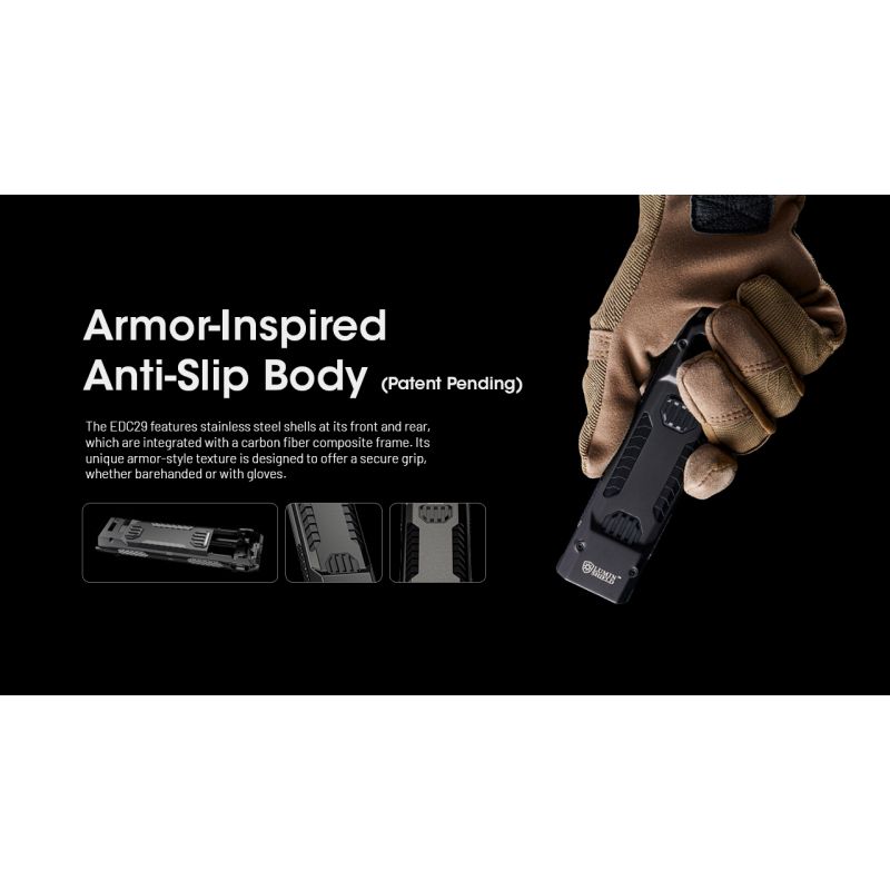 NITECORE EDC29: 6500 Lumenů USB-C Svítilna, Vysoká Svítivost, Multifunkční Lehká EDC Svítilna