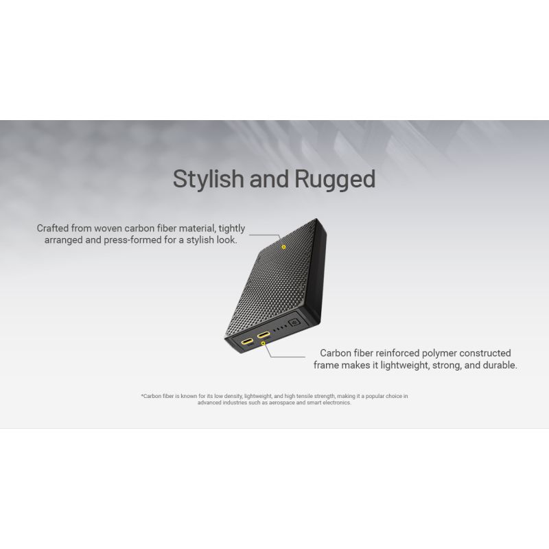 Nitecore NB20000 Gen3 20000mAh Power Banka s USB-C QC, Lehká Rychlonabíječka pro Cestování