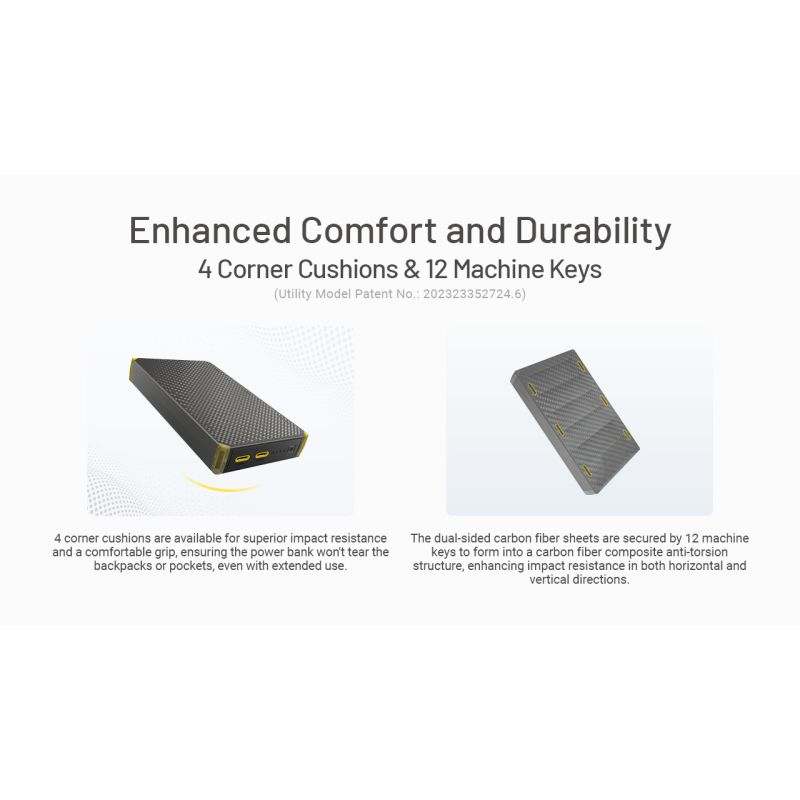 Nitecore NB20000 Gen3 20000mAh Power Banka s USB-C QC, Lehká Rychlonabíječka pro Cestování