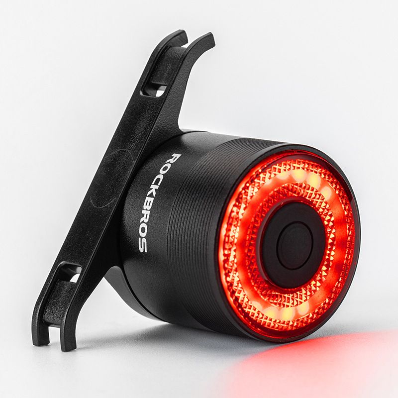ROCKBROS Q3 zadní světlo MTB silniční kolo vodotěsné výstražné LED světlo noční cyklistika inteligentní senzor