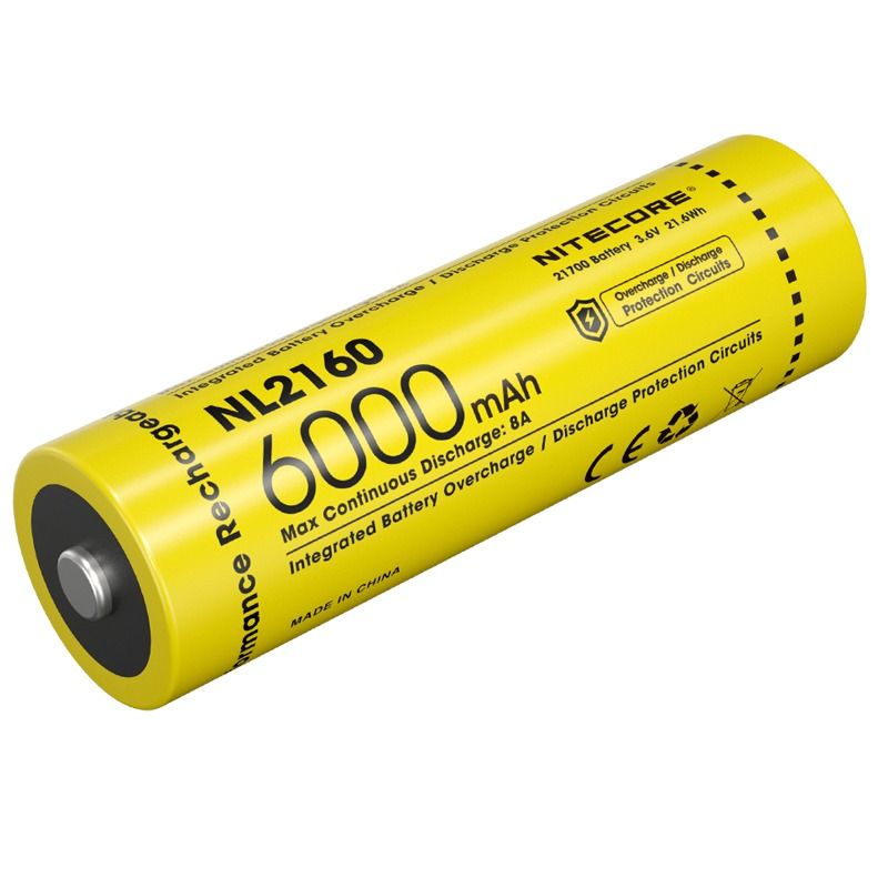 NITECORE NL2160 Dobíjecí Baterie 21700, 6000mAh Li-ion – Vysoká Kapacita, Bezpečnost pro Elektroniku!