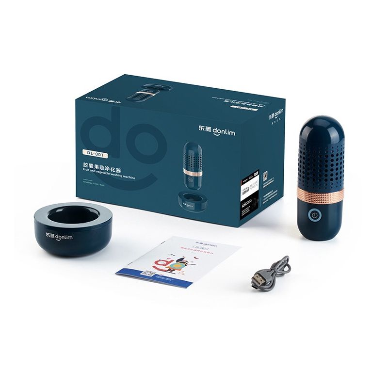 Donlim Čistič Ovoce & Zeleniny - Bezpečnost Potravin Ozonizér pro Zdravý Životní Styl, Dobíjecí, Intuitivní Design