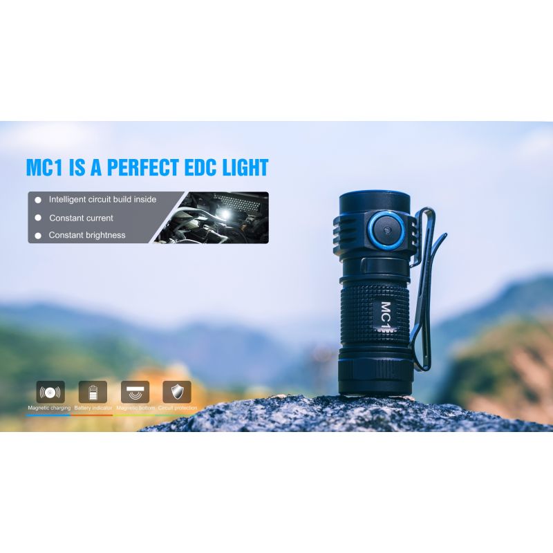 TrustFire MC1 Baton XP-L HI 1000lm LED svítilna | Mini EDC klíčenka | Kompaktní dobíjecí světlo