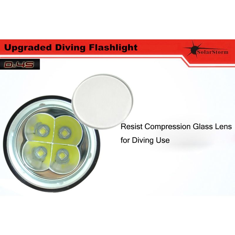 Solarstorm DX4S 4XU2 3200-Lumen LED Potápěčská Svítilna IPX8 – Odolná pro Průzkum Moře!