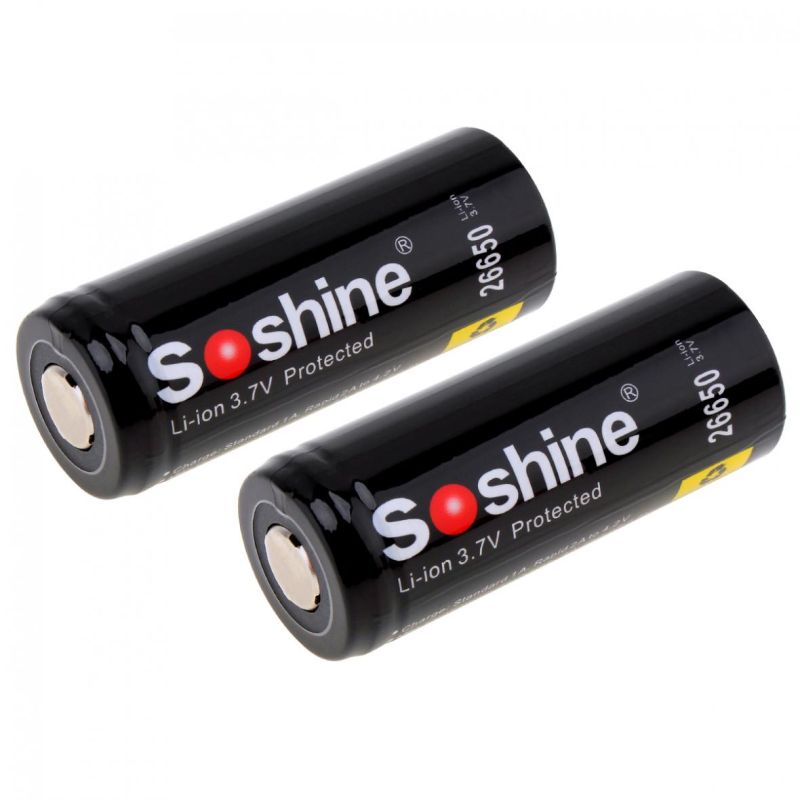 Nové Soshine 26650 5500mAh Li-ion dobíjecí baterie pro elektroniku a svítilny – vysoký výkon, dlouhá životnost!