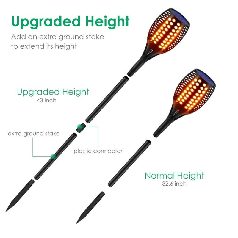 Solární pochodně: Inovované venkovní osvětlení s realistickým efektem plamene, vodotěsné pro kouzelnou zahradu.