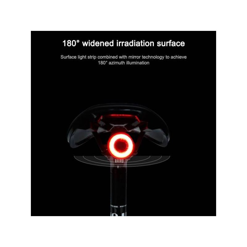 MEROCA MX2 Chytré Senzorové Zadní Světlo na Kolo – USB Nabíjení, Viditelnost a Bezpečnost pro Cesty i Traily