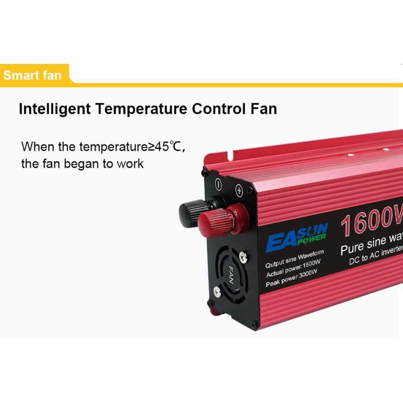 Nový Pure Sine Wave Invertor 3000W/2200W/1600W/1000W DC 12V/24V na AC 110V/220V pro solární řešení a domov