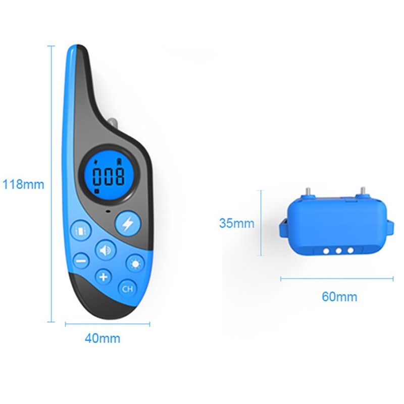 Elektrický tréninkový obojek pro psy 500m voděodolný | LCD | Šok/Vibrace/Zvuk | Dobíjecí | Pro více psů | Snadný výcvik
