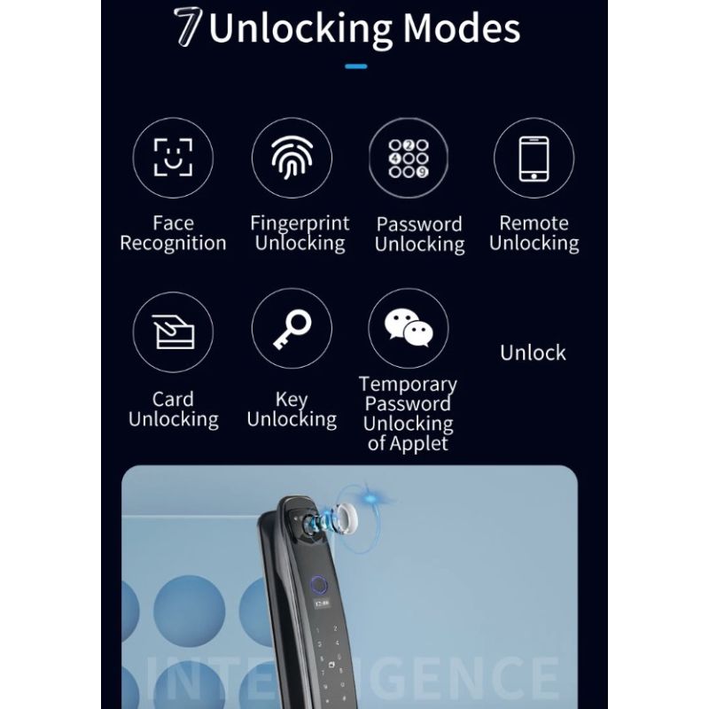 3D Inteligentní Zámek Dveří s Kamerou | Biometrické Odemykání & Smart Home Security pro Klidnou Mysl