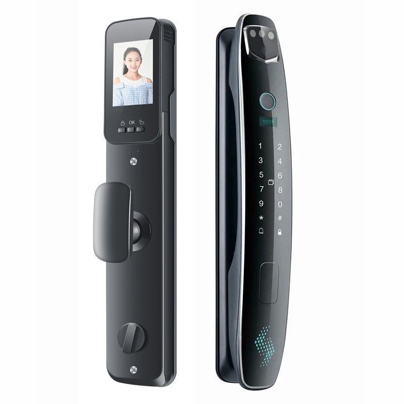 Objevte 3D Face Smart Door Lock bezpečnostní kamerový monitor biometrickým klíčem moderní pohodlí domova