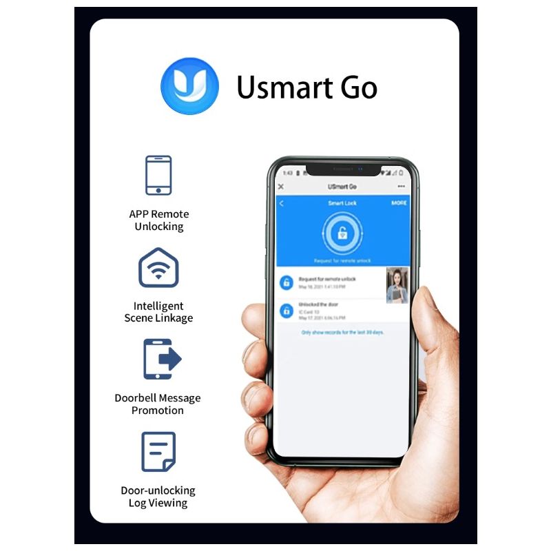 3D Inteligentní Zámek Dveří s Kamerou | Biometrické Odemykání & Smart Home Security pro Klidnou Mysl