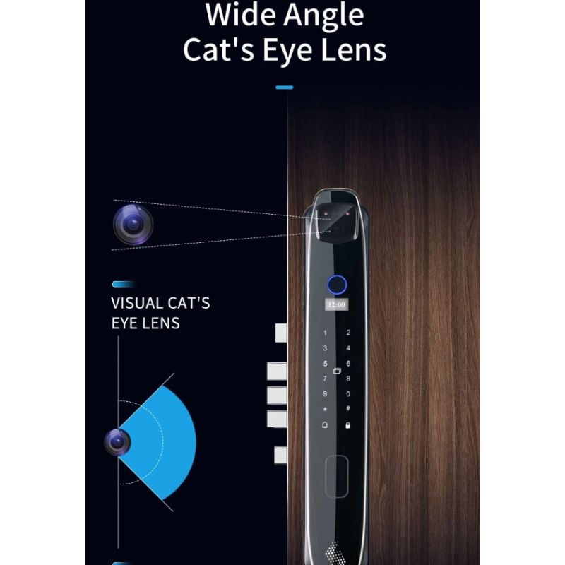 3D Inteligentní Zámek Dveří s Kamerou | Biometrické Odemykání & Smart Home Security pro Klidnou Mysl