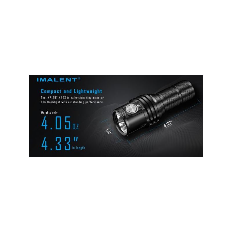 IMALENT MS03 EDC baterka XHP70 13000 lumenů – Ultra Jasná & Kompaktní 21700 Baterie pro Outdoor