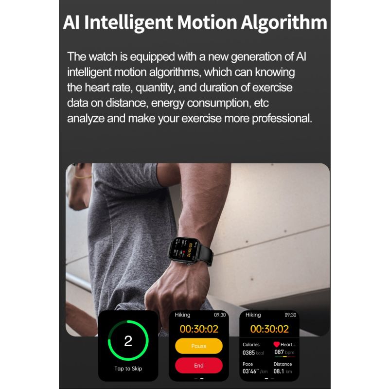 ET570 Chytré hodinky s glukózou v krvi, EKG, srdečním tepem a krevním tlakem – Pro zdraví na zápěstí!
