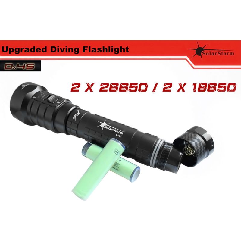 Solarstorm DX4S 4XU2 3200-Lumen LED Potápěčská Svítilna IPX8 – Odolná pro Průzkum Moře!