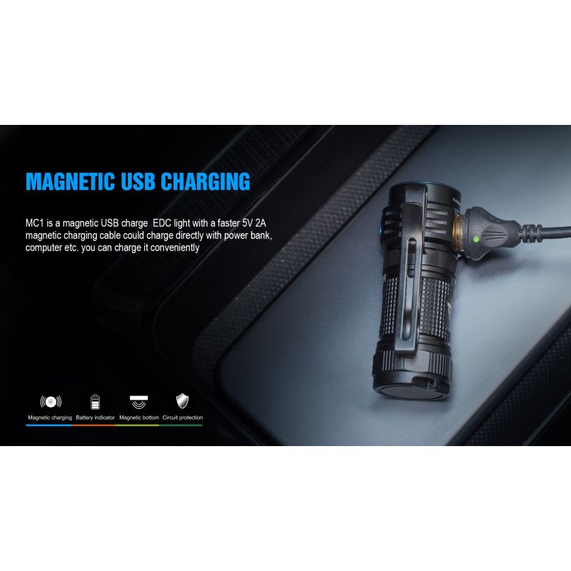 TrustFire MC1 Baton XP-L HI 1000lm LED svítilna | Mini EDC klíčenka | Kompaktní dobíjecí světlo