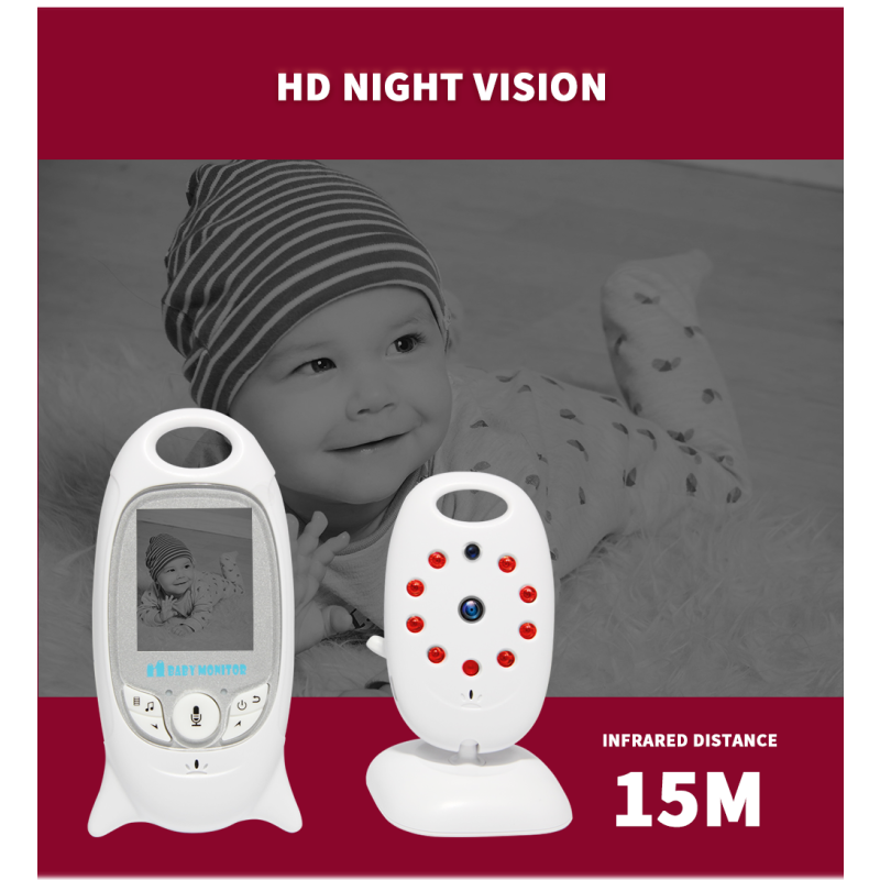 VB601 Bezdrátový Video Baby Monitor s Obousměrným Zvukem a Nočním Viděním – Klid pro Rodiče, Novinka!