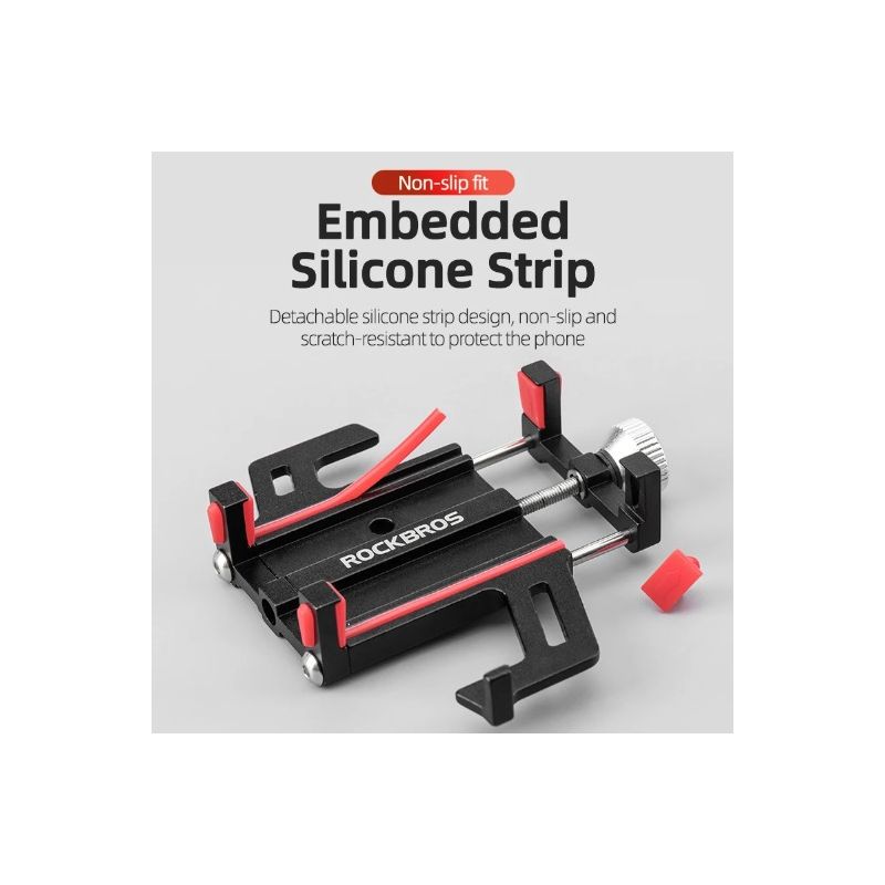 ROCKBROS Držák telefonu na motocykl/e-kolo, CNC hliník, Pět drápů, Stabilní, Na navigaci, Nastavitelný
