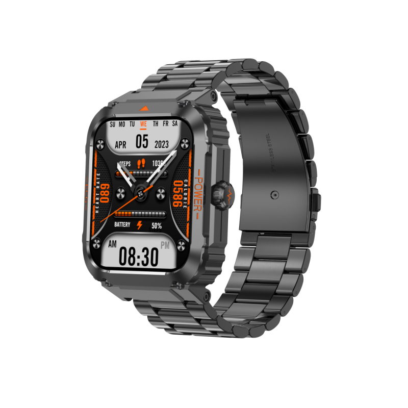 Chytré hodinky ET550 Krevní glukóza EKG Telesná teplota Krevní tlak Krevní Kyslík Srdecní tep Bluetooth Volání Fitness Tracker