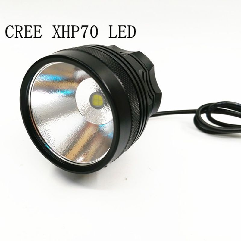 Cyklistické světlo XHP70 3500 lumenů LED světlomet s baterií a nabíječkou – Bezpečnost pro noční jízdy!