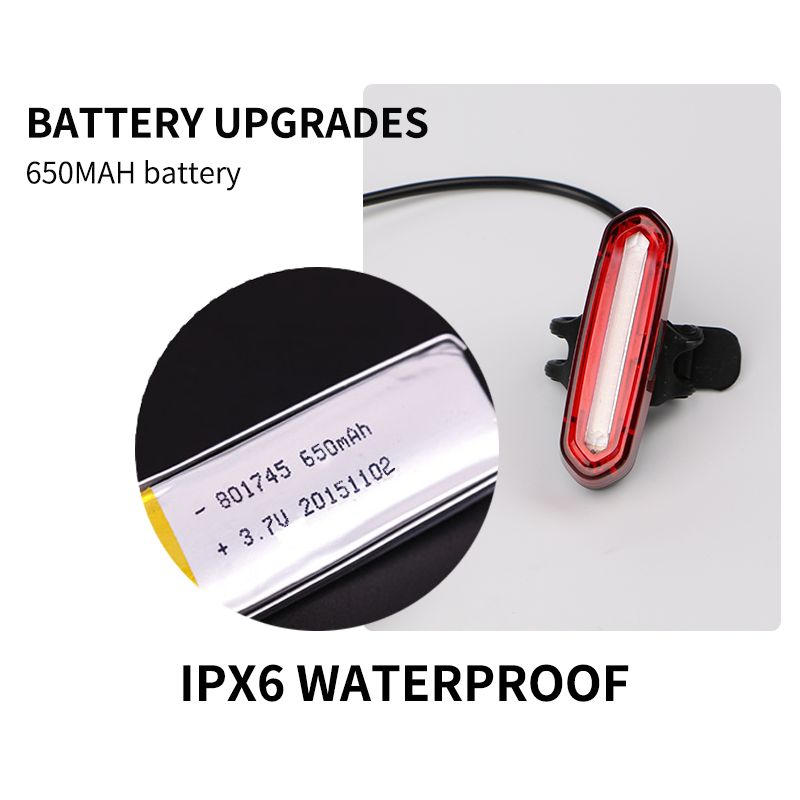 USB Dobíjecí Zadní Světlo na Kolo s Vysokou Intenzitou LED a COB pro Bezpečnost a Viditelnost při Jízdě