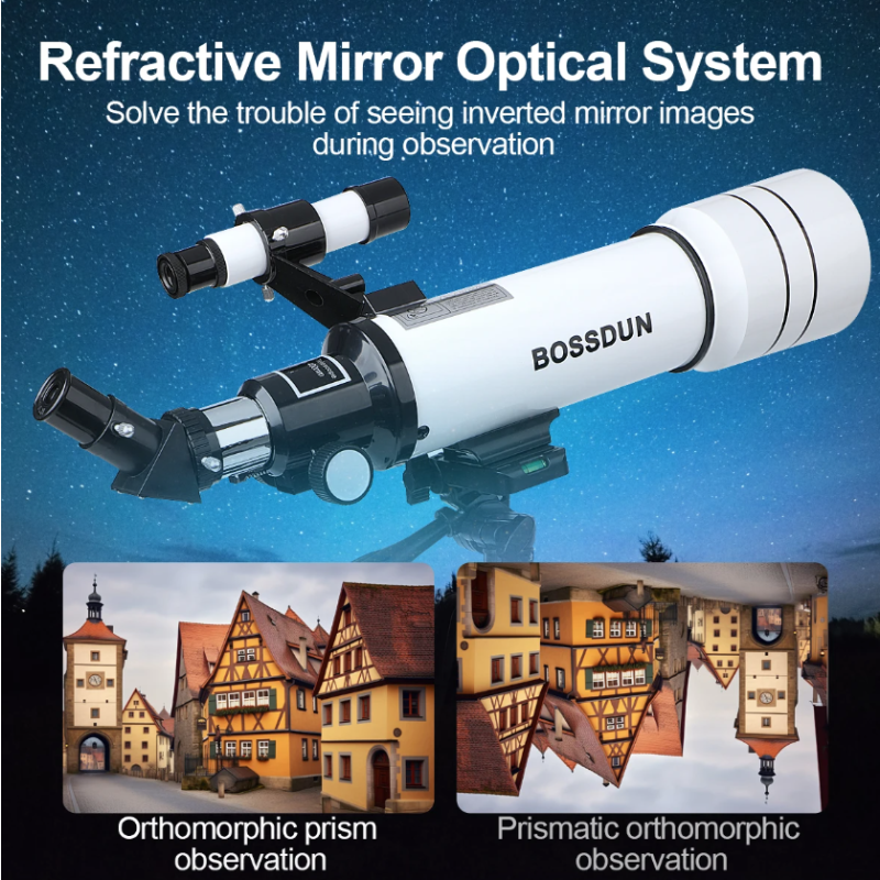Bossdun 333X Dětský Profesionální Astronomický Dalekohled pro Průzkum Vesmíru & Pozorování Měsíce