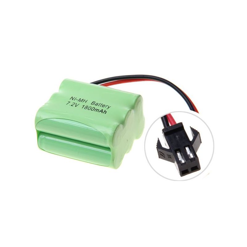 7.2V AA 1800mAh Ni-MH dobíjecí baterie SM konektor ekologická vysoká kapacita spolehlivé napájení autíčka