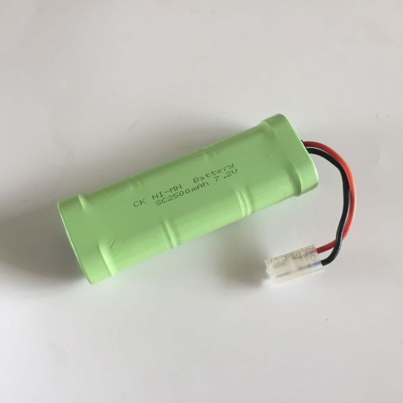 Ekologická dobíjecí 7,2V SC 2500mAh Ni-MH baterie pro dálkově ovládané modely s dlouhotrvajícím výkonem