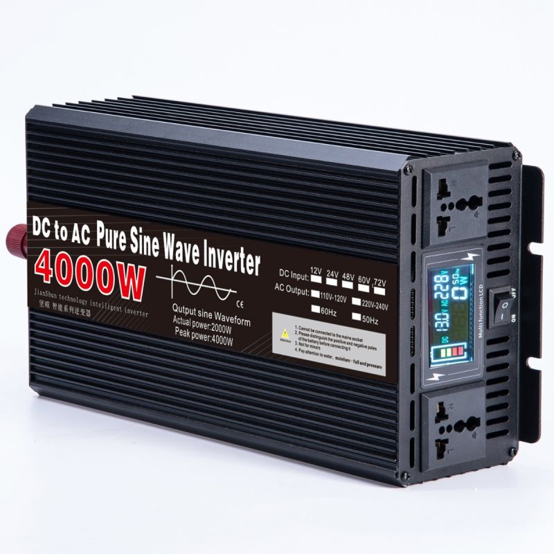 Čistá vlna Měnič napětí 3000W-8000W pro Off-Grid DC 12V/24V na AC 110V/220V Obytný vůz