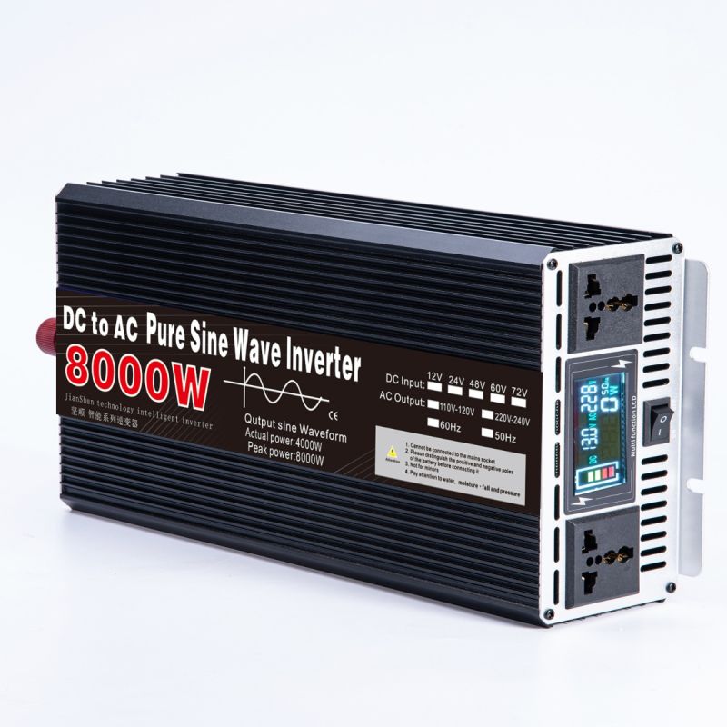 Měnič napětí čistá sínová vlna pro off-grid systém robustní výkon 3000W-8000W DC 12V/24V na AC 110V/220V