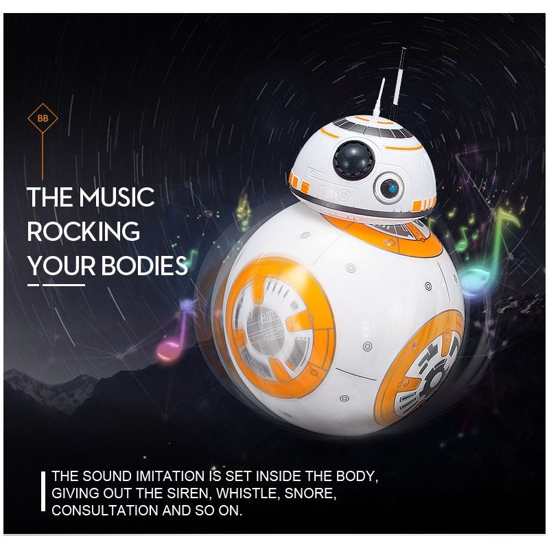 RC BB-8 Star Wars Inteligentní Robot Hračka pro Děti – 360° Rotace, Magnetická Suspenze, Dálkové Ovládání