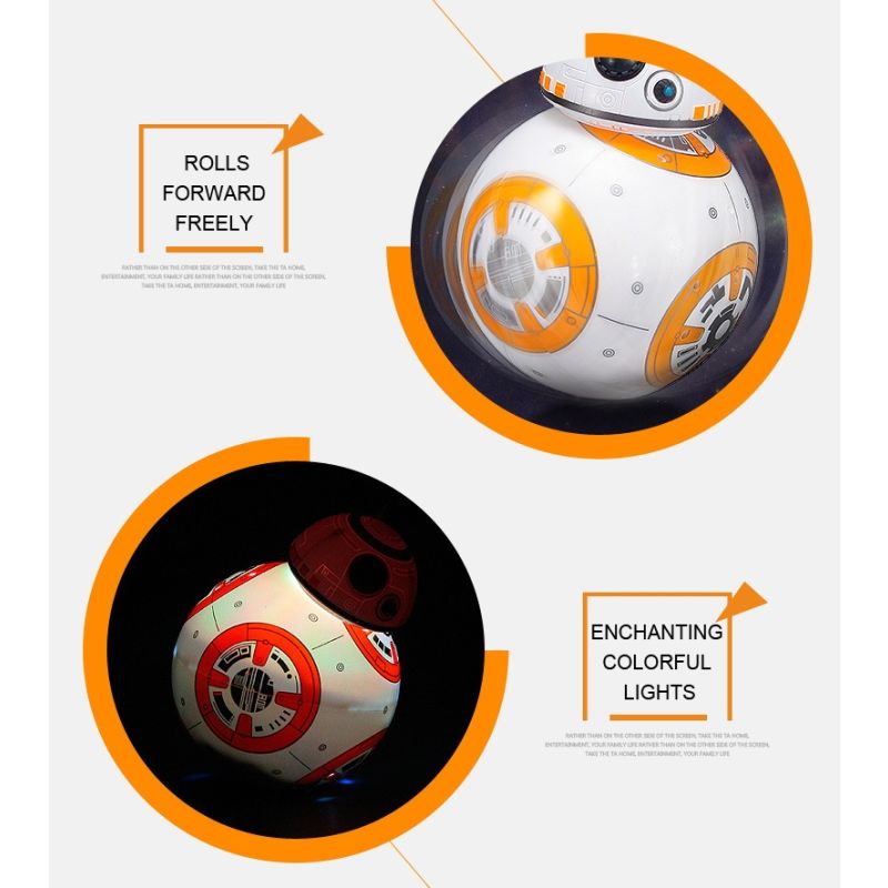 RC BB-8 Star Wars Inteligentní Robot Hračka pro Děti – 360° Rotace, Magnetická Suspenze, Dálkové Ovládání