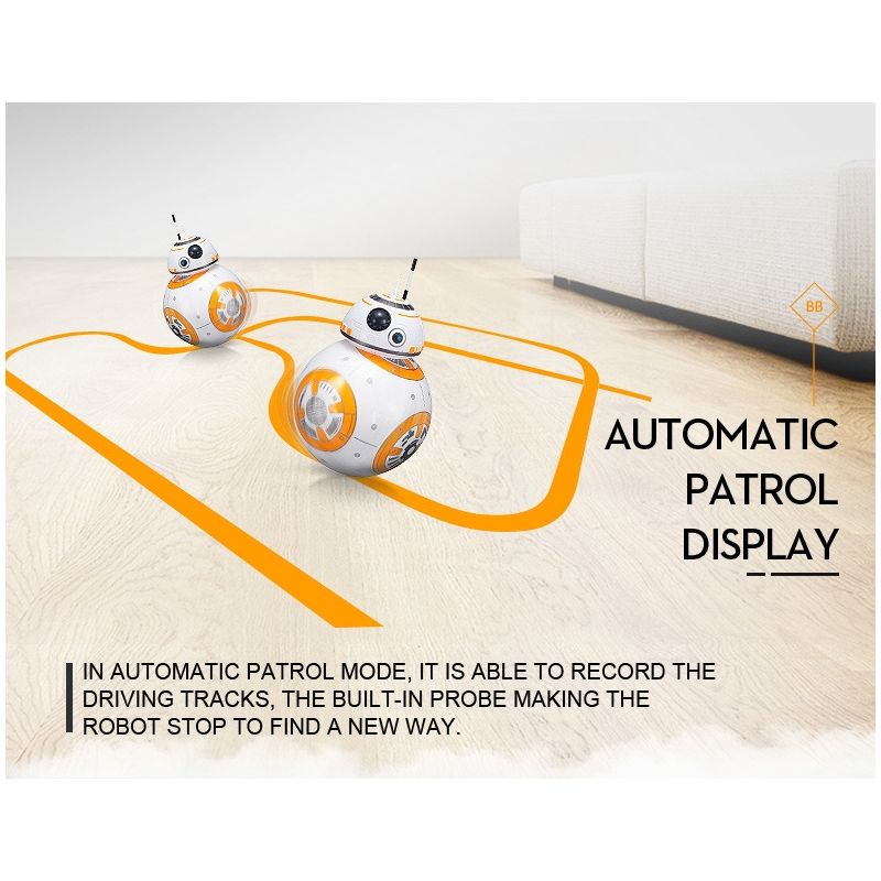 RC BB-8 Star Wars Inteligentní Robot Hračka pro Děti – 360° Rotace, Magnetická Suspenze, Dálkové Ovládání